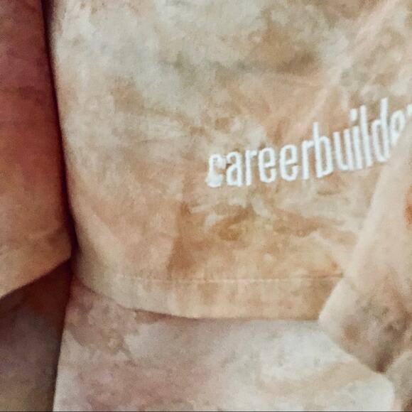 GYPSY 05 REVOLVE Cream Pink Tie Dye Ruffle Strapless Maxi Beachy Boho Dress S - Picture 4 of 7